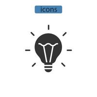 Resolver elementos de vector de símbolo de iconos para web de infografía