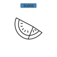 Watermelon icons set . Watermelon pack symbol vector elements for infographic web