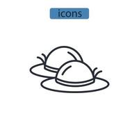 hat icons  symbol vector elements for infographic web