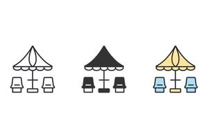 beach icons  symbol vector elements for infographic web