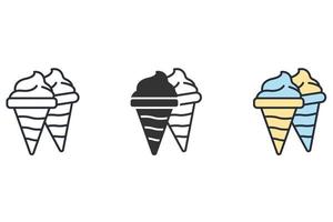 iconos de helado símbolo elementos vectoriales para web infográfico vector