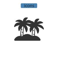 iconos de palma símbolo elementos vectoriales para web infográfico vector