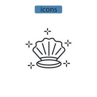 Shell icons  symbol vector elements for infographic web