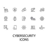 Cybersecurity icons set . Cybersecurity pack symbol vector elements for infographic web
