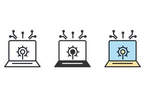 Intrusion detection system icons  symbol vector elements for infographic web