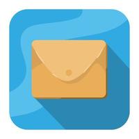 email message app button vector