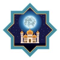 mosque in star vector