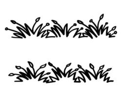 colección de hierba dibujada a mano estilo doodle vector