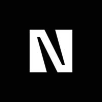 diseño moderno del logotipo del monograma de la letra n vector