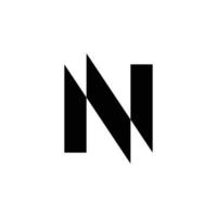 diseño moderno del logotipo del monograma de la letra n vector