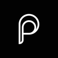 modern letter P monogram logo design vector