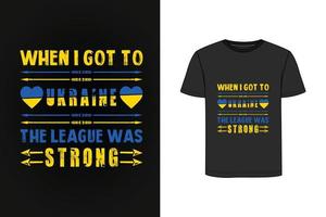 diseño de camiseta vintage retro de ucrania vector