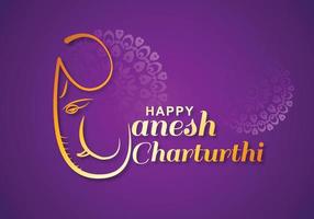 Happy ganesh chaturthi celebration greeting card background vector