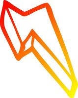 warm gradient line drawing cartoon decorative lightning bolt vector