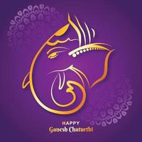 Utsavganesh chaturthi festival card background vector