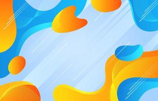 Abstact Fluid Blue Orange Background vector