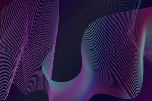 Abstract background template with wavy curves. Emphasize the use of blue and purple tones. that conveys the mystery using the gradation technique of shades vector