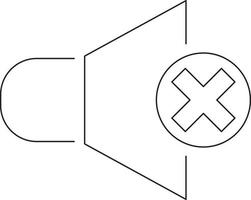 Sound off web icon. vector