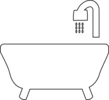 Bathroom with shower icon. vector