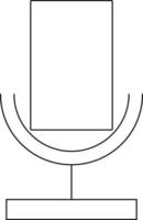 Music microphone web icon. vector