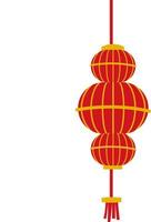 Chinese lantern red and yellow. vector