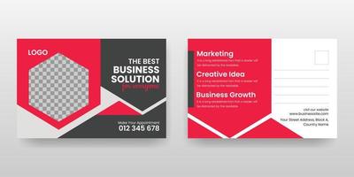 corporate and digital marketing agency postcard template Design vector