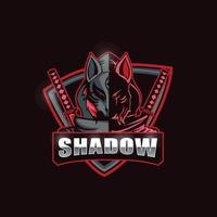 Ninja assassin mascot logo design for esport vector