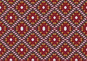 Ikat Pattern Art Geometric Native American African Pattern Seamless Print Wallpaper Red Background photo