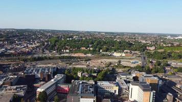 Train moving on tracks at Central Railway Station of Luton England UK video