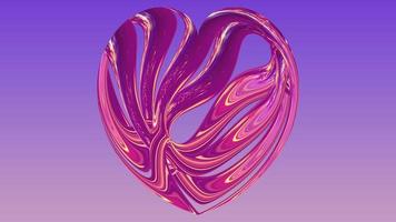 Abstract figure of hearts on a blurred purple background photo