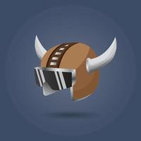 Futuristic Vikings Helmet vector