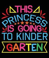 esta princesa va al jardín de infantes vector