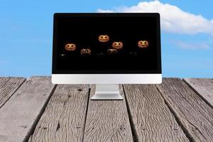 Halloween images on desktop screen photo