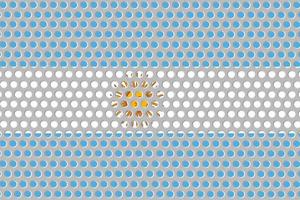 Flag of Argentina on metal photo