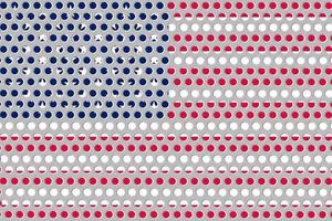 Flag of United States of America on metal photo