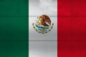 Flag of Mexico on metal photo