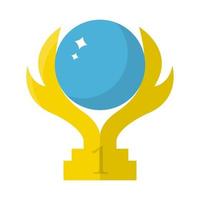 Vector Winner Trophy Cup Icon. First Place. Flat World Trophy Symbol isolated on white background. Vector illustration for Your Design, Web.