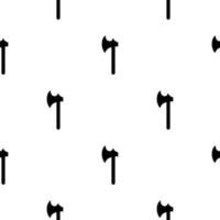 Seamless pattern with black silhouette icon of axe isolated on white background. Medieval weapon sign. Vector illustration for design, web, wrapping paper, fabric, wallpaper