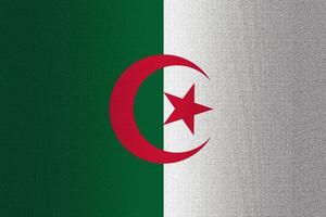 Flag of Algeria on stone photo