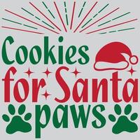 Cookies for Santa paws vector