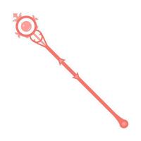 Magic Staff isolated on white background. Wizard Items. Vector Illustration for Your Design, Game, Card, Web.