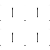 patrón sin costuras con icono de bastón de magia negra sobre fondo blanco. varita mágica, cetro, palo, vara. ilustración vectorial vector