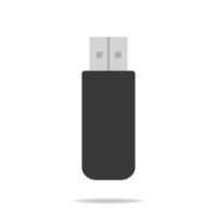 Usb flash drive icon isolated on white background. Vector illustration for design.