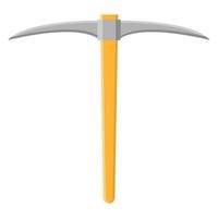 Cartoon pickaxe icon isolated on white background. Gardening tool. Vector illustration in cartoon style for your design