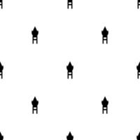 Seamless pattern with black silhouette icon of katar on white background. Medieval weapon sign. Vector illustration for design, web, wrapping paper, fabric, wallpaper