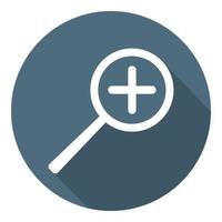 Magnifier Increase Zoom Icon. Flat Style. Vector illustration for Your Design, Web.