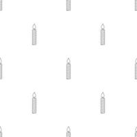 Seamless pattern with line style icon of a candle. Religional concept. Vector illustration for design, web, wrapping paper, fabric, wallpaper.