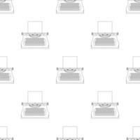 Seamless pattern with typewriter machine. Journalist equipment. Vintage tehnology. Keyboard. Antique equipment. Vector illustration for design, web, wrapping paper, fabric, wallpaper