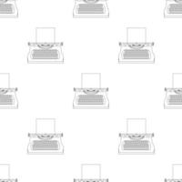 Seamless pattern with typewriter machine. Journalist equipment. Vintage tehnology. Keyboard. Antique equipment. Vector illustration for design, web, wrapping paper, fabric, wallpaper