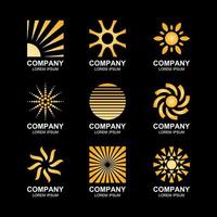 plantilla de logotipo de empresa de concepto creativo de logotipo de sol vector